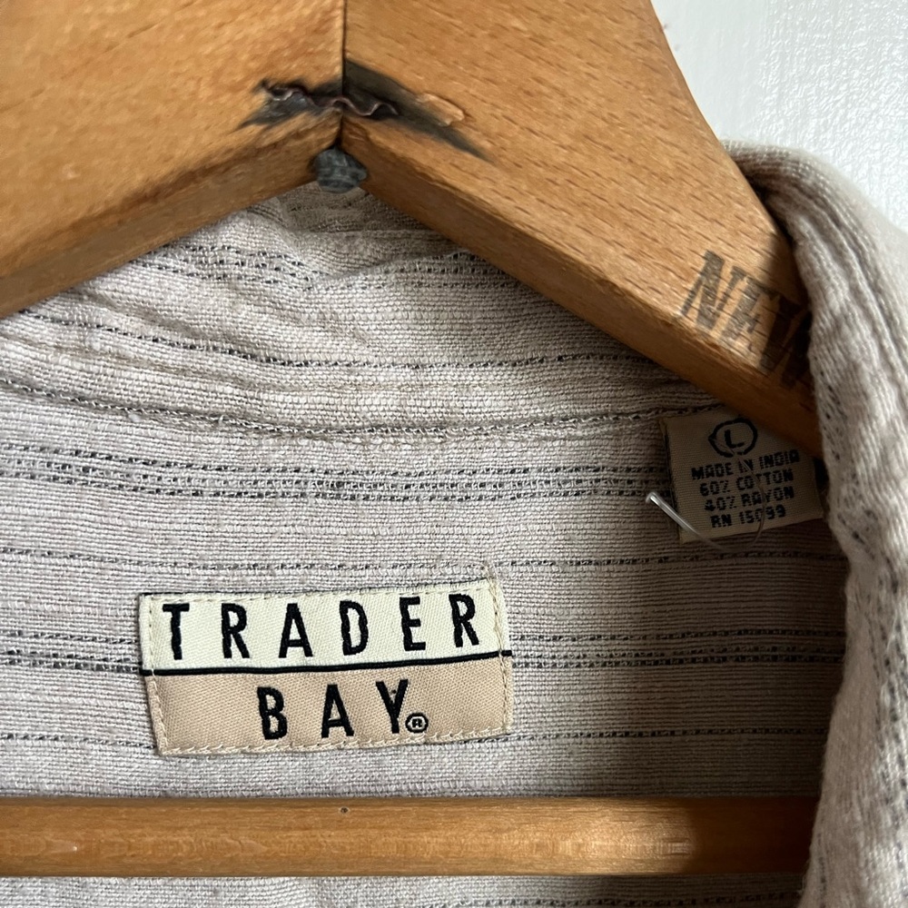 Vintage Trader Bay Stripe Casual Button Down Top - image 2